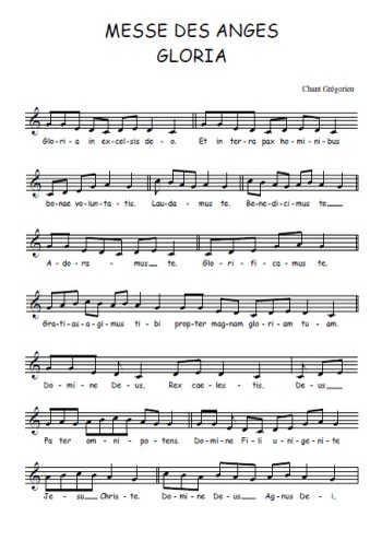 Messe des anges, Gloria